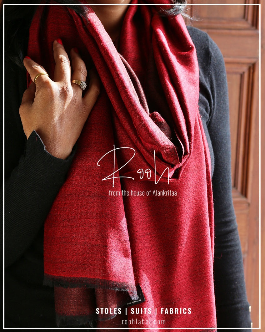 Pure Wool Reversible Stole - roohlabel