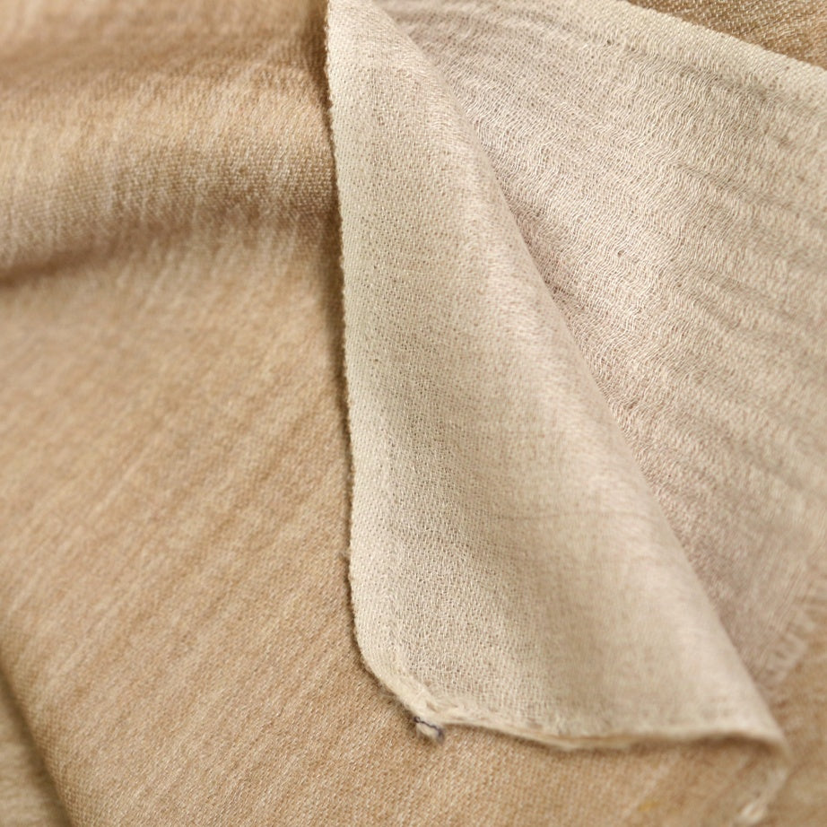 Pure Wool Reversible Beige Stole - roohlabel