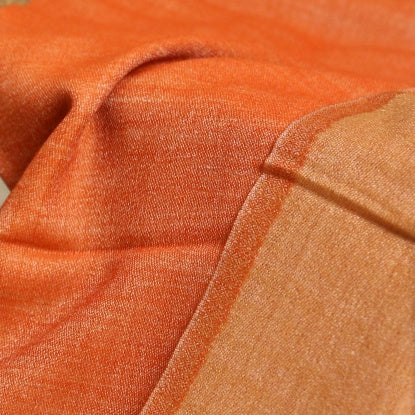 Pure Wool Reversible Orange Stole - roohlabel