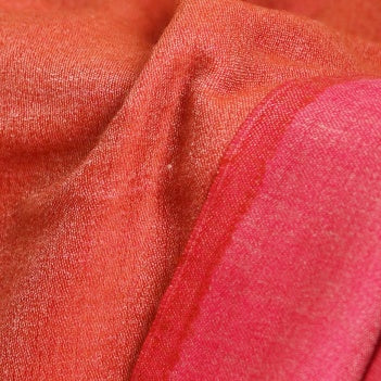 Pure Wool Reversible Red & Pink Stole - roohlabel